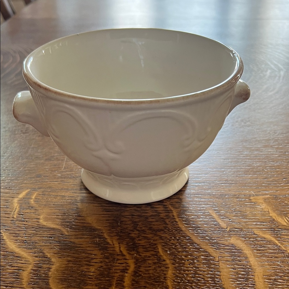 Elegant White Soup Bowl
